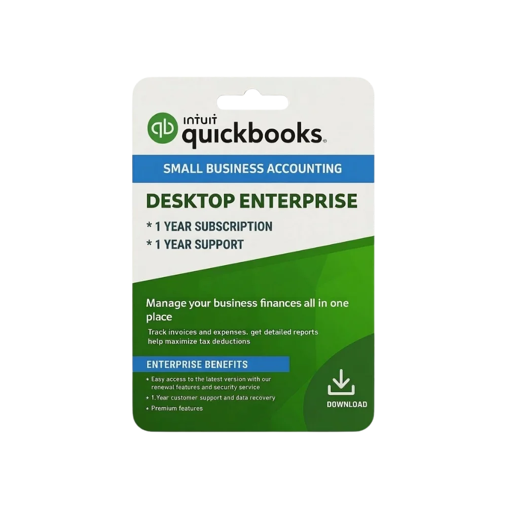 Intuit QuickBooks Desktop Enterprise 2024 Accounting Software | 1 User License | 12-Month Subscription